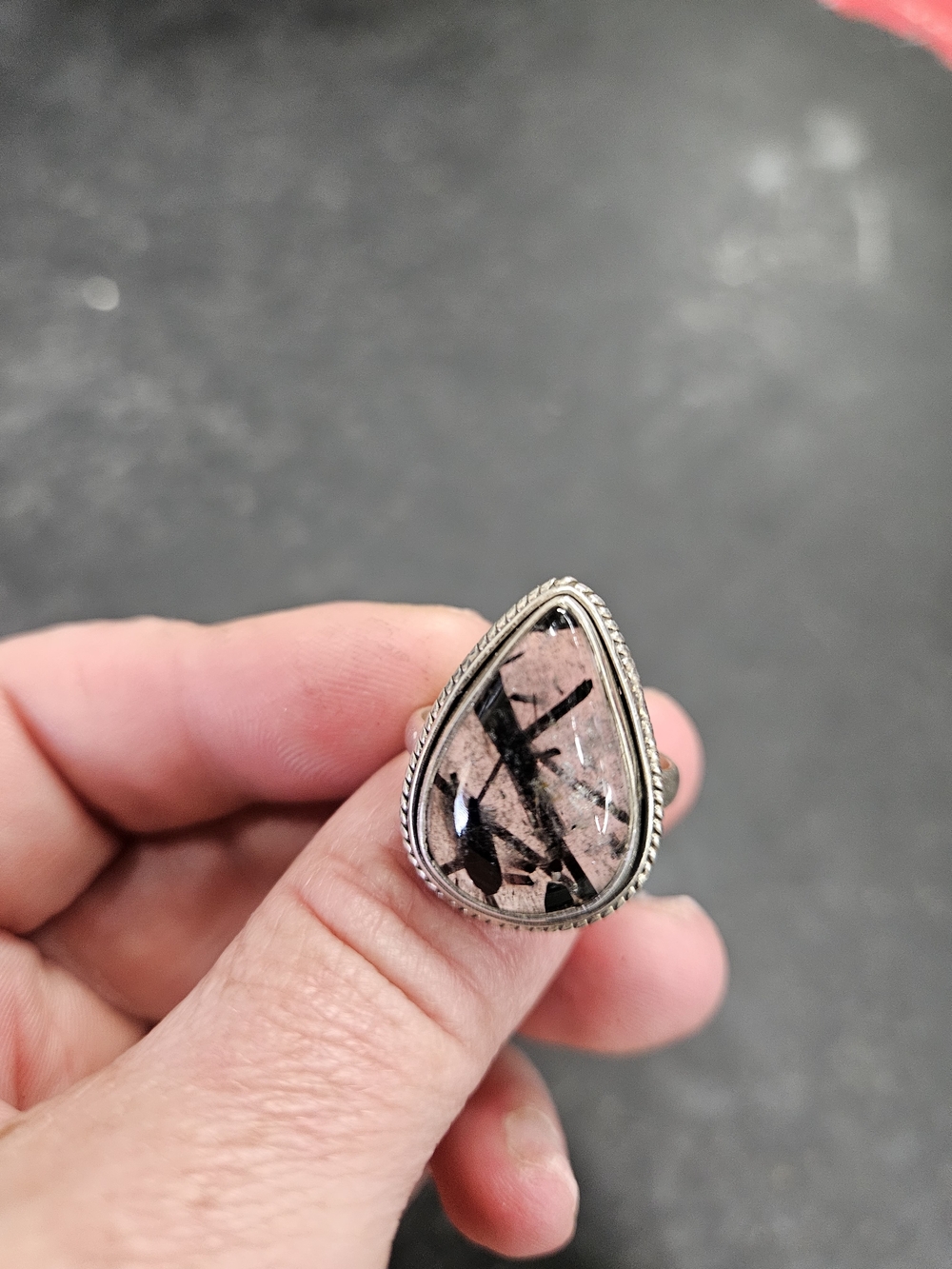 Sterling Silver Teardrop Ring
